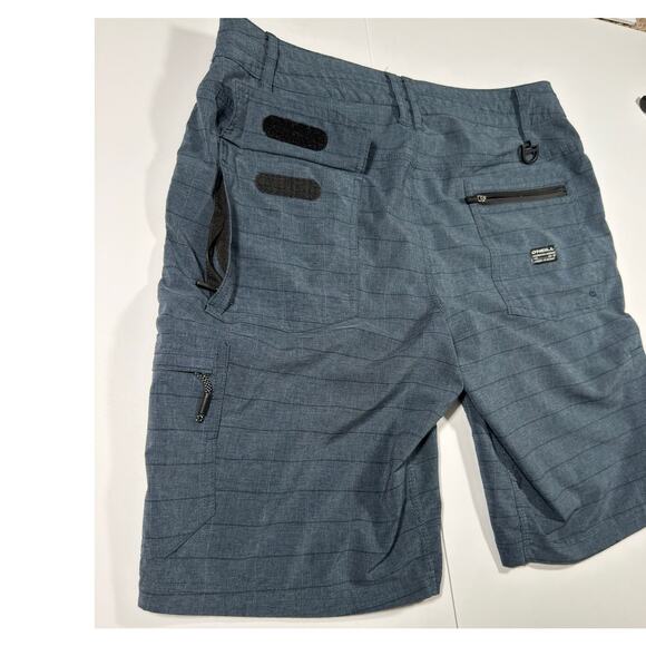 O'Neill Chino Shorts Blue Hybrid Golf Zipper Pockets Active Outdoors Men Size 30 - Picture 3 of 8